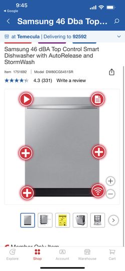 Samsung 46 dBA Top Control Smart Dishwasher with AutoRelease and StormWash