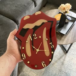 Vintage Rolling Stones Iconic Clock With Numbers