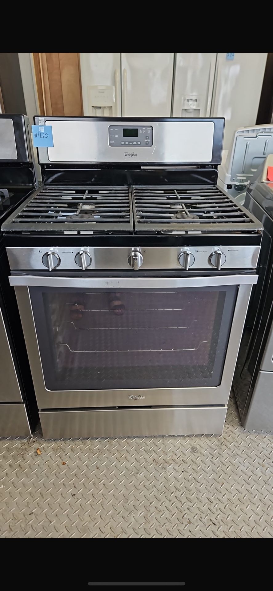 Whirlpool Black And Stainless Steel 30” Gas Stove
