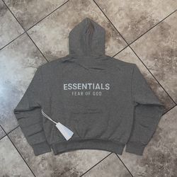 Fear of God Essentials Classic Fleece Hoodie Homestead Heather FW25 Size Small