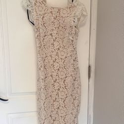 White Laced Dress Vince Camuto