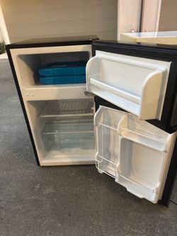 Small fridge and chest freezer
