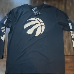 Toronto Raptors City Edition Long Sleeve  Dri-Fit  Shirt XL NWT