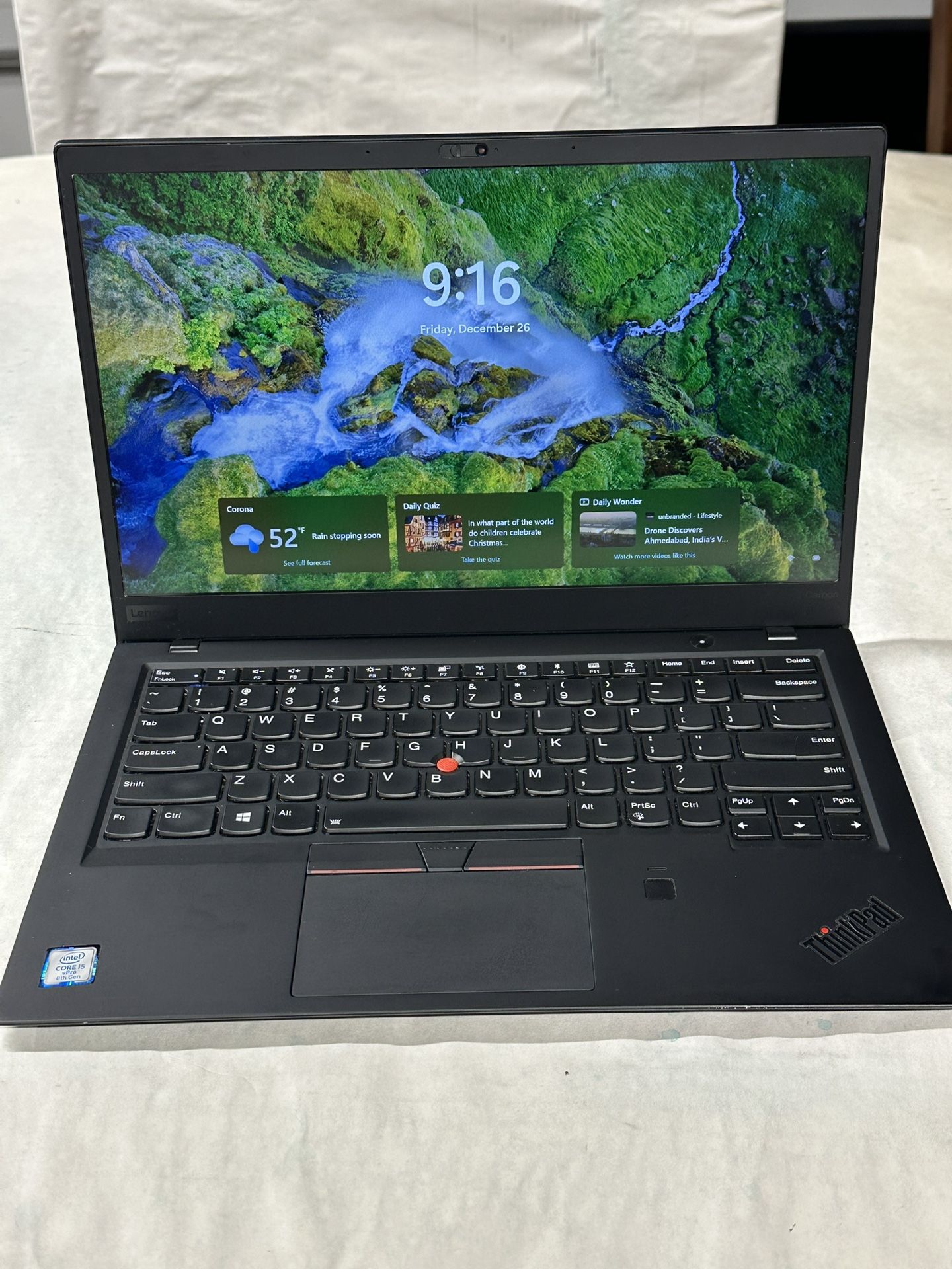 Laptop Lenovo X1 Carbon i5 8th generation price is firm Good Condition Location Corona Read Description