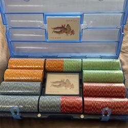 Designer MCM Vintage 300 Poker Chip and Card Set Michael Graves Design Hard Case