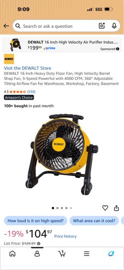 Dewalt Fan 16" Heavy Duty