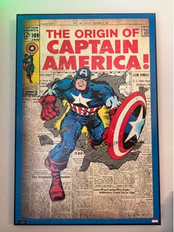 Vintage Captain America  wall art
