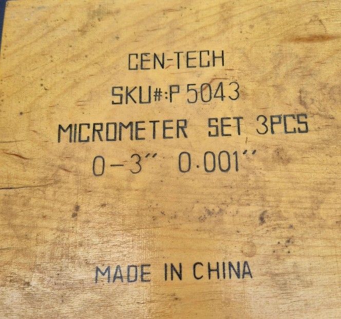 Cen=Tech Micrometer 3 Piece Set