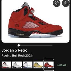 Jordan 5 Bull Red