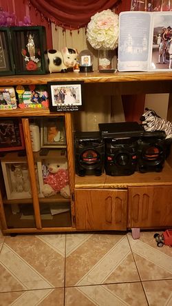 Mueble para televison con cristal