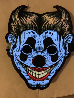 Halloween masks sound activated lights up. Kendall area