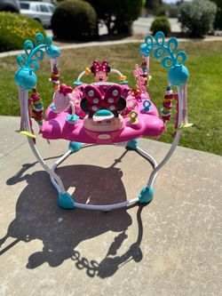 Disney Minnie Mouse Activity Jumper / Baby Bouncer – Lights, Sounds & Toys – Excellent Condition