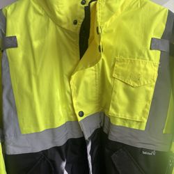WaterProof Bomber Jacket Lime And Black 