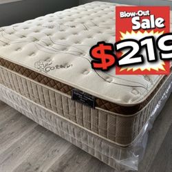 Queen Organic Cloud Edition Europillow Top 12inch Matres!!