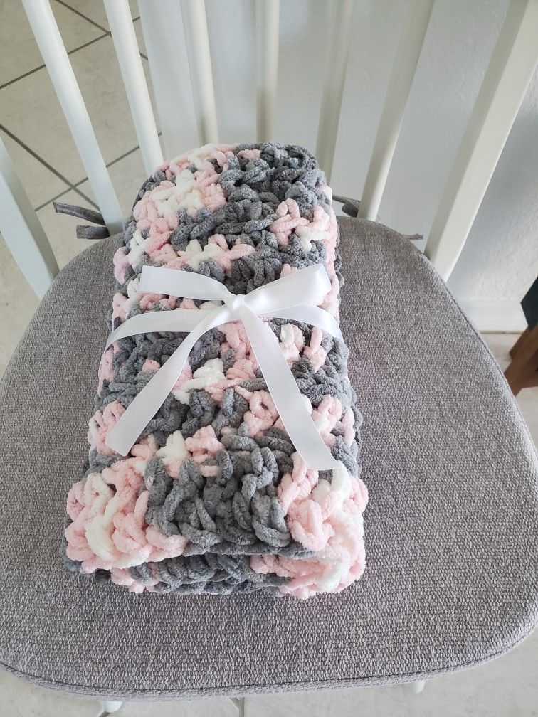 Chunky Crochet Baby Blanket , Crochet , Super Soft , Newborn ,Stroller Blanket ,Car Seat Blanket , Baby Shower Gift.