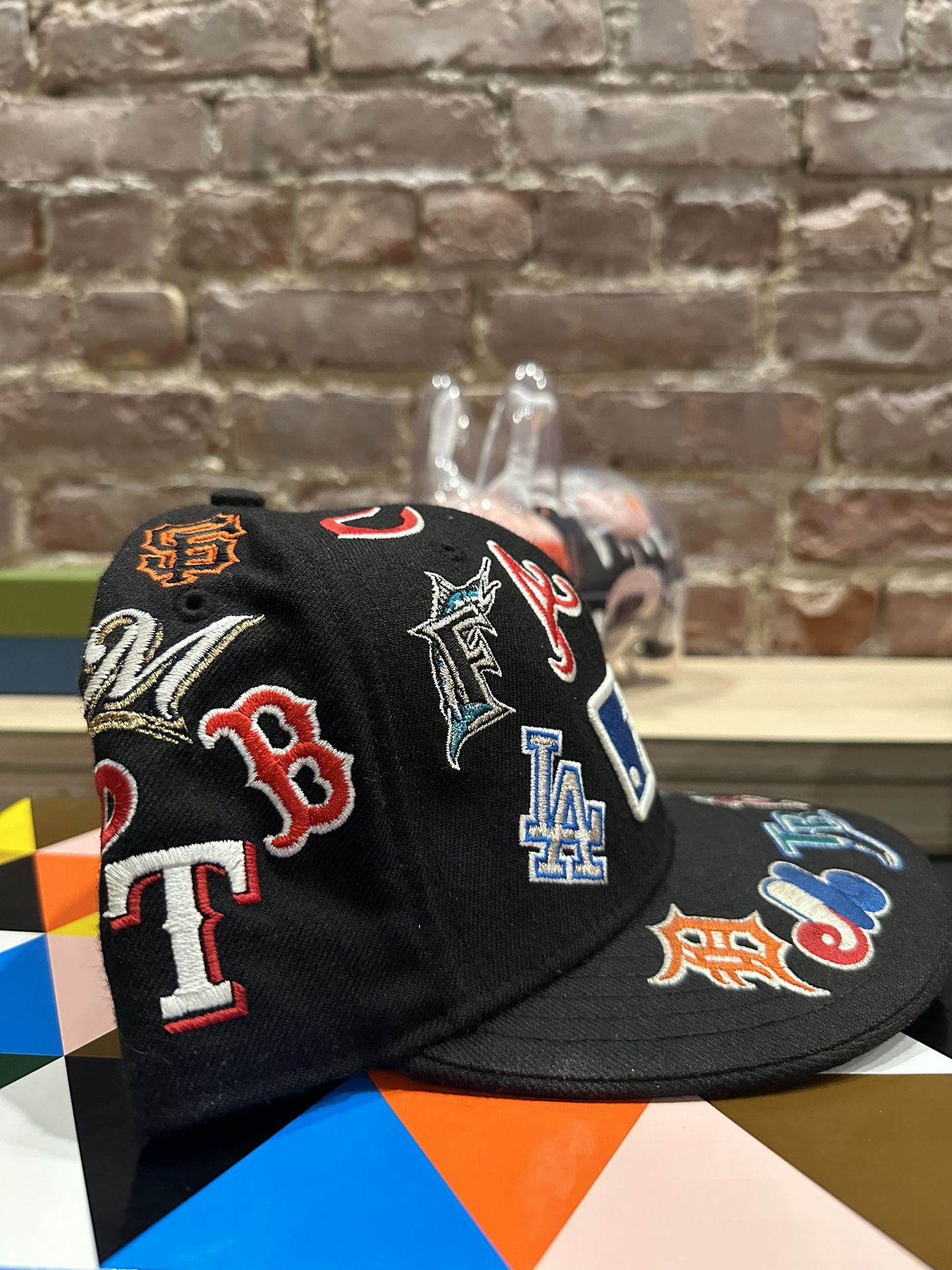 New Era 59Fifty MLB All Over Team Logos Fitted Hat