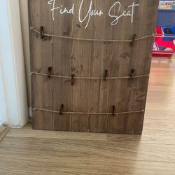 New Rustic Wedding Seat Sign