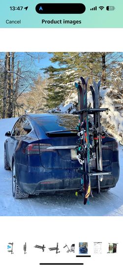 BUZZRACK BUZZSKI - Hitch Mounted Ski & Snowboard Rack | Fits 2" or 1.25" Receivers | Tilting Away