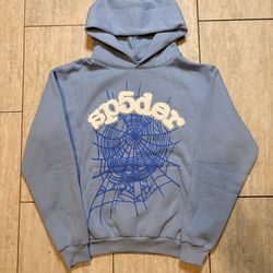 Light Blue Sp5der Hoodie - Size M