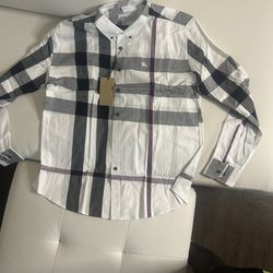 Burberry Check Stretch Cotton poplin Shirt