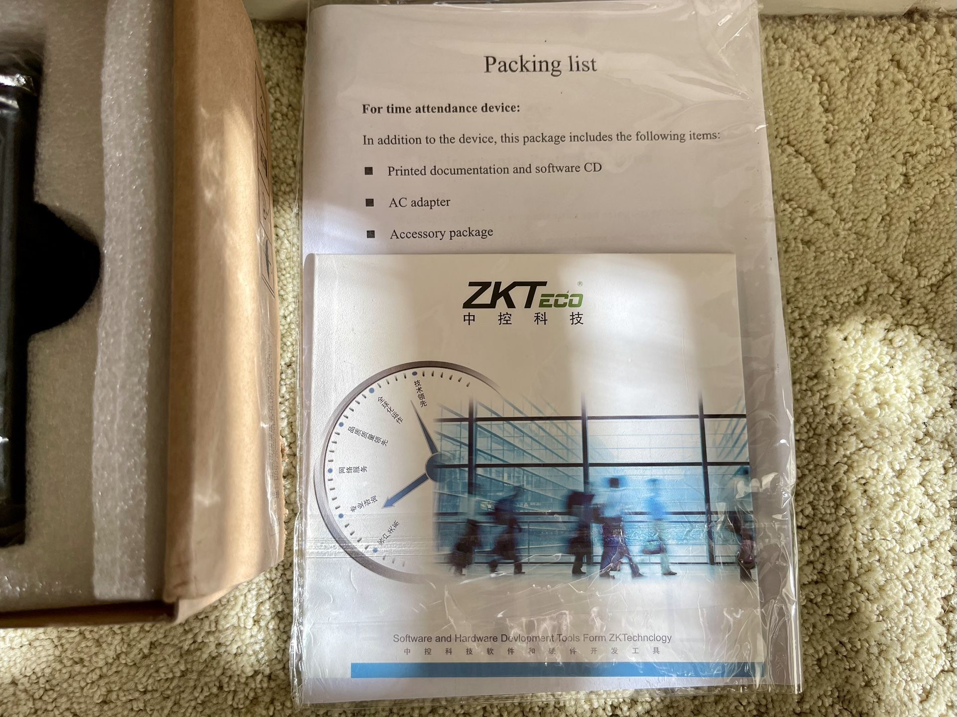 ZK F2 Fingerprint door access control Access control terminal TCP / IP New