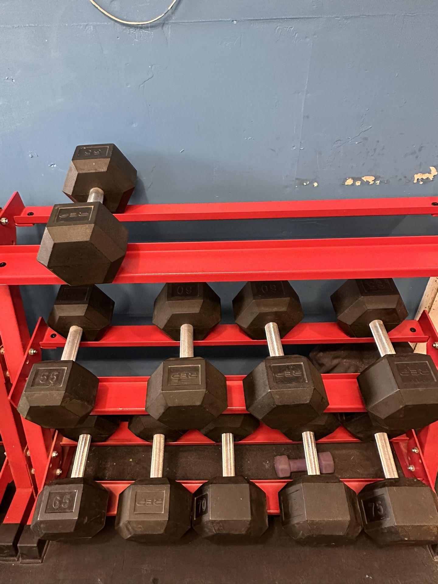 REP Dumbbells With Rack