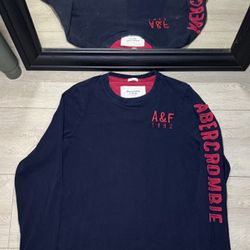 Y2K 2000s Abercrombie & Fitch SpellOut Patch Long Sleeve Shirt