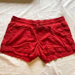 Old Navy Red Linen Shorts
