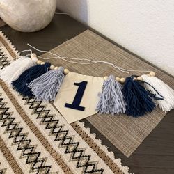  Boho 1st Birthday High Chair Banner Party Decoration