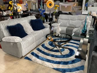 🔥🔥Beautiful Grey Sofa And Loveseat 4Manuel Recliner Only $999🔥🔥