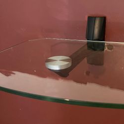 Wall mount glass shelf 18”x16”