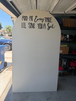 Arched seating chart sign for weddings or events