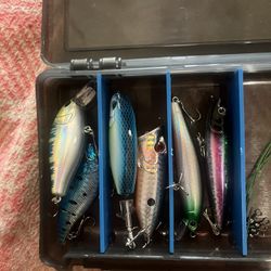 Fishing Tackle With Tackle Box