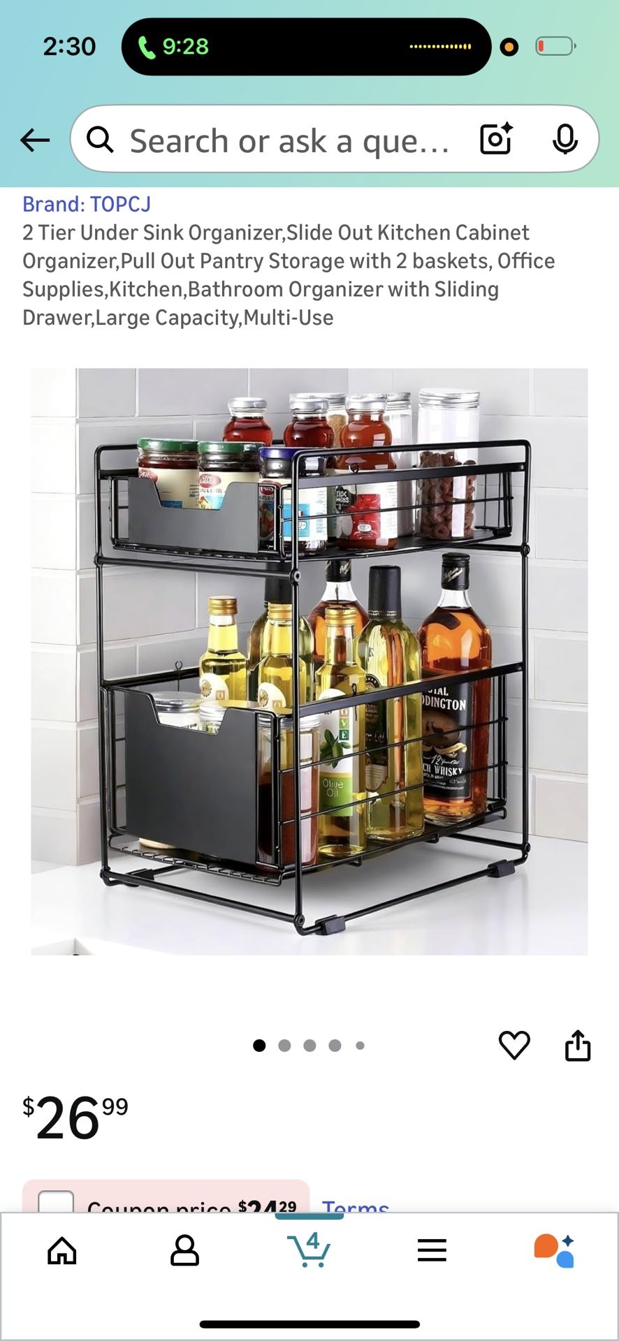 2 Tier Organizer