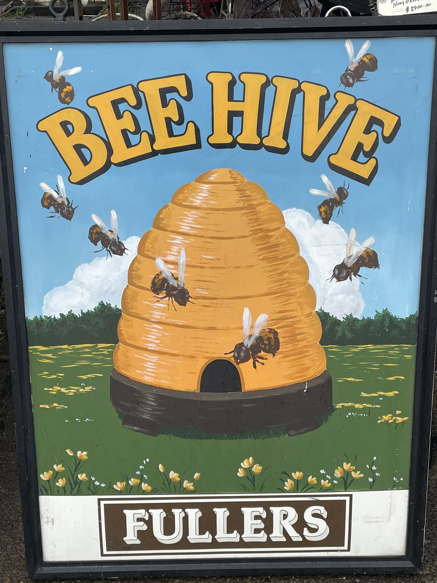 Authentic Antique British Vintage "Bee Hive" Fullers Pub Sign