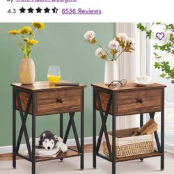 Two End/bedside Tables 
