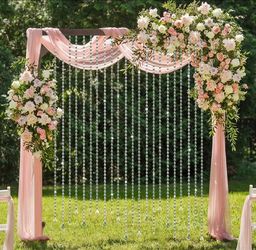 New 24 Pcs 79 Inch Clear Acrylic Crystal Garland Strands