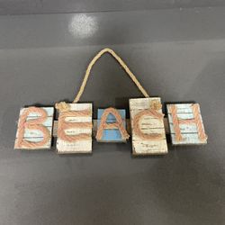 Beach Sign And Beach Wreath