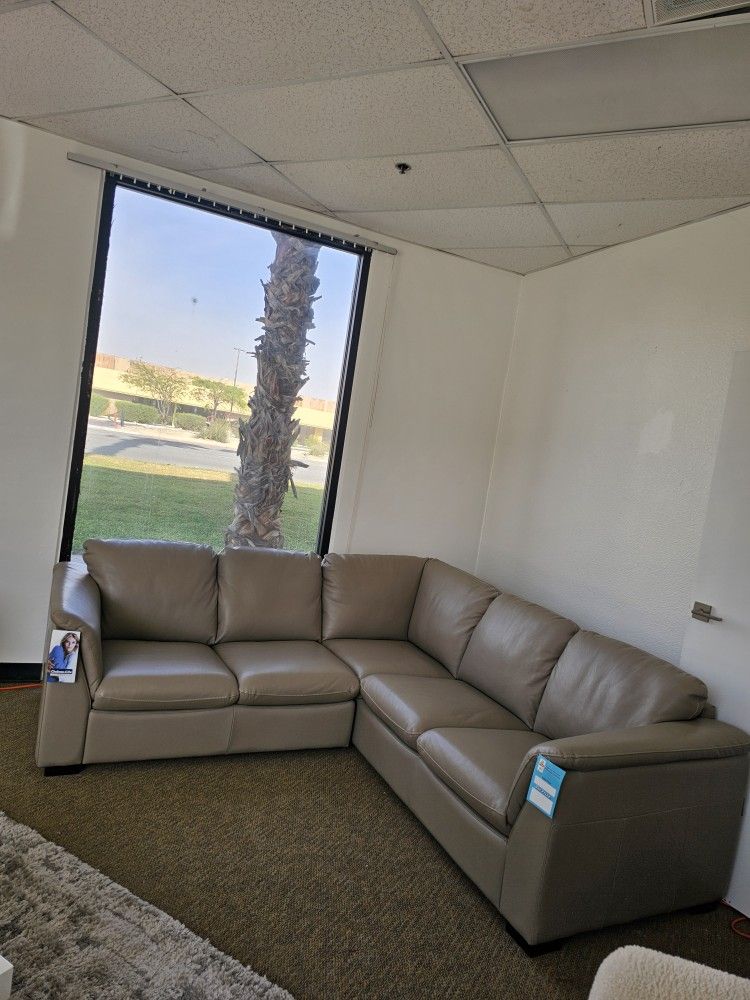 Italian Leather Sectional Sofa
