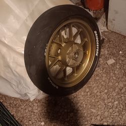 Honda Rear Rim With Rotor And Tire With Life 