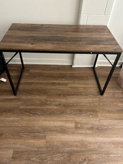 Industrial Wood and Metal Desk