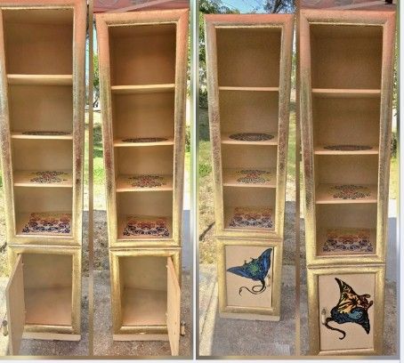 Shelf Beach Boho Tower Bookcase Cabinet Set
Handpainted Glow Blacklight Effects