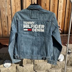 New Small Mens Tommy Hilfiger Denim Jean Jacket 