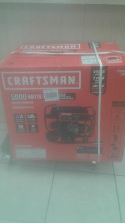 Craftsman 5000watt gas portable generator