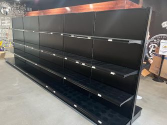 Black Gondola Merchandise Shelving Rack - ENTIRE RACK