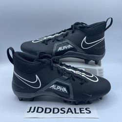 Nike Alpha Menace Varsity 3 Football Cleats Black Grey CV0586-010 Men’s Sz 8.5 