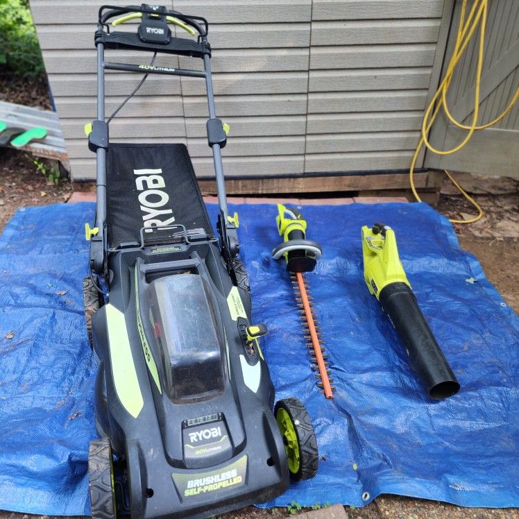 RYOBI 40V Battery Tools Lawnmower/ Blower / Hedge Trimmer (Tools Only)