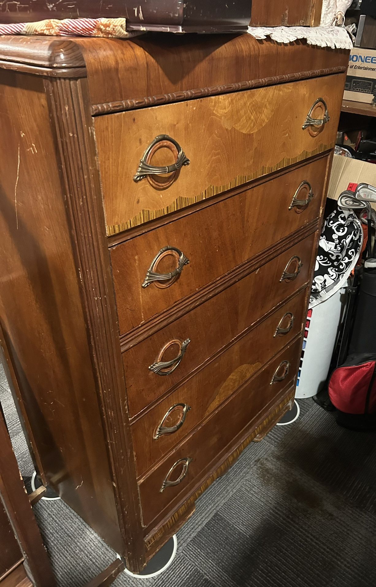 Matching Waterfall Dresser and Nightstand 