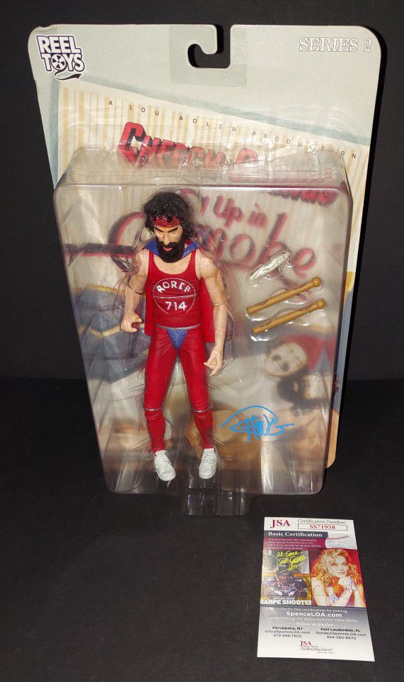 🔥Tommy Chong autographed Cheech and Chong Up in Smoke Neca action figure JSA COA🔥