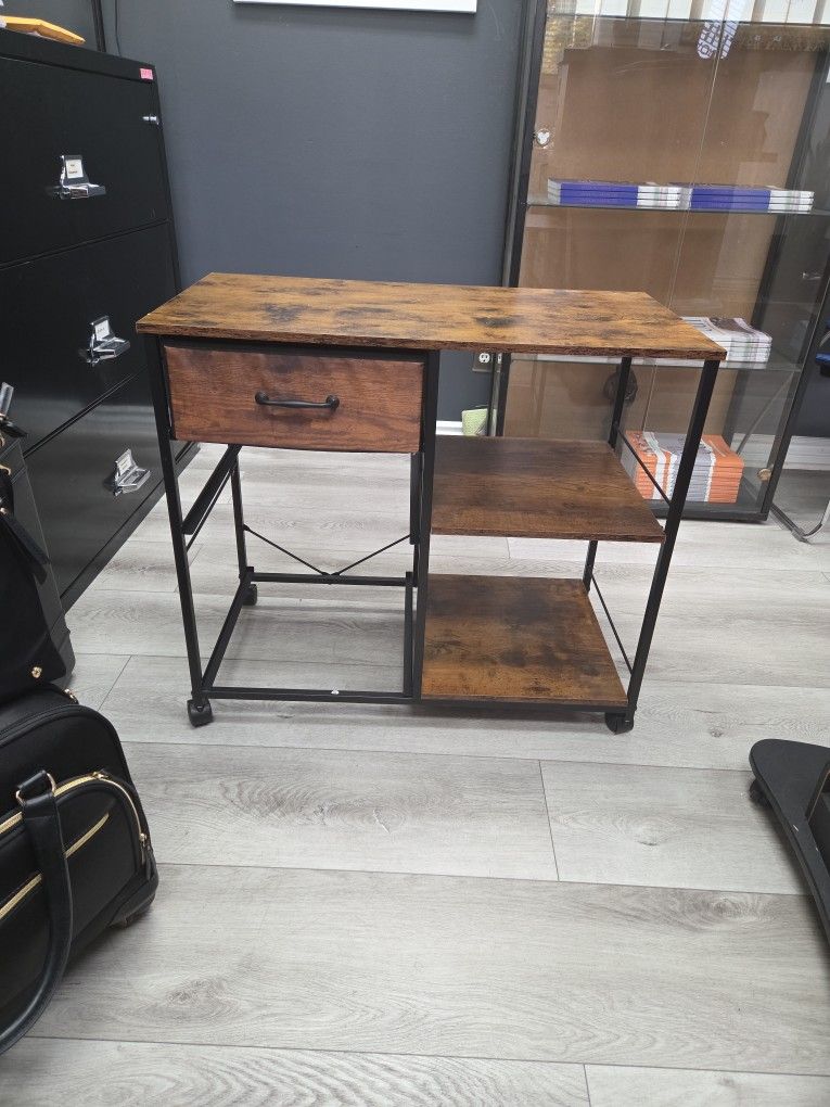 Small Cute Cabinet With Fabric Drawer On Wheels